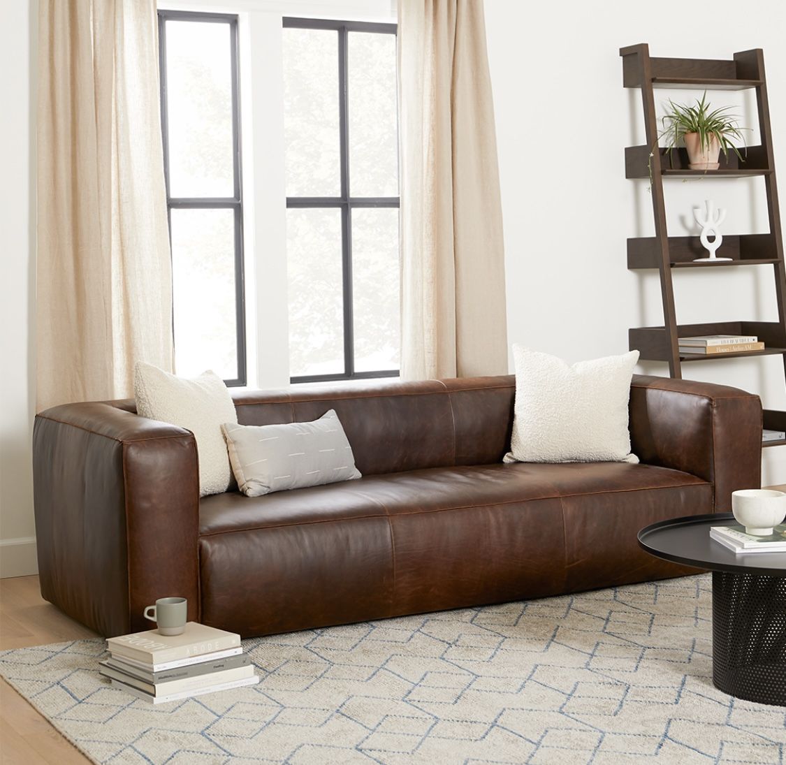 Article Cigar Rawhide Brown Sofa