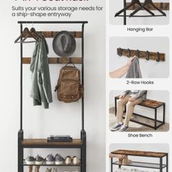 Coat Rack Bench Combo