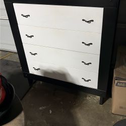 Dresser Wood. White And Dark Wood. 