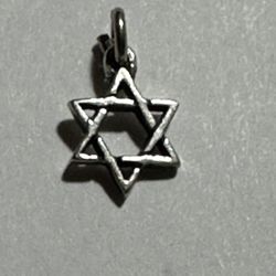 RARE James Avery Retired Double Sided Star David Charm/ Pendant