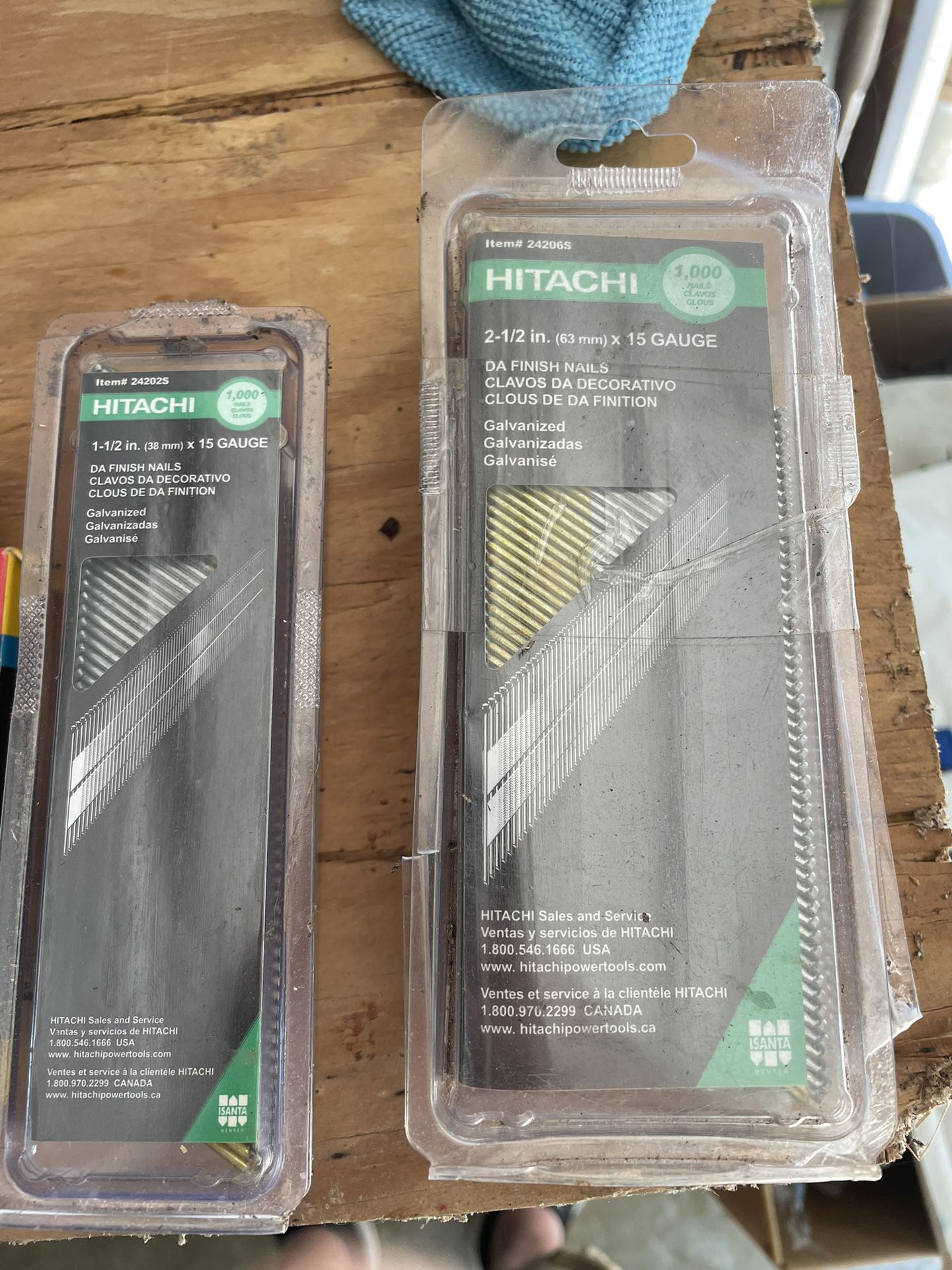 Hitachi 15 Gauge Nails 2 Packs Of 1000