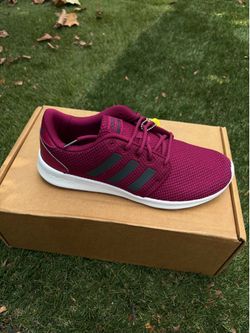 Adidas burgundy athletic shoe