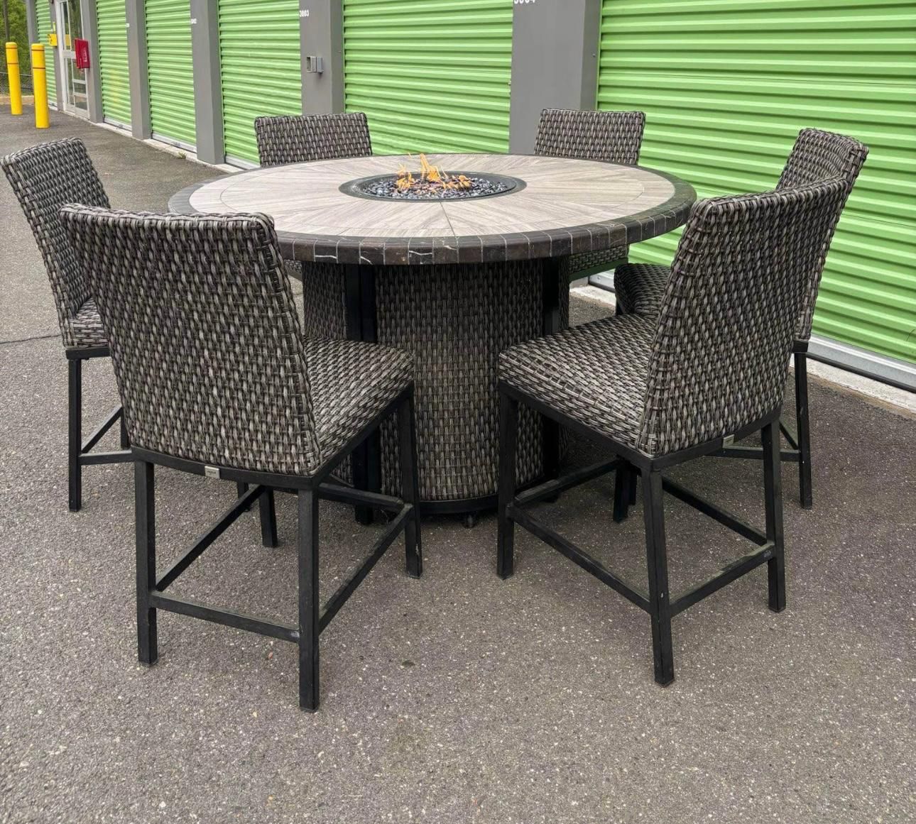 Costco Agio Bar Height Fire Pit Table