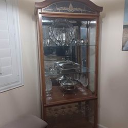 China Cabinet With All Silver