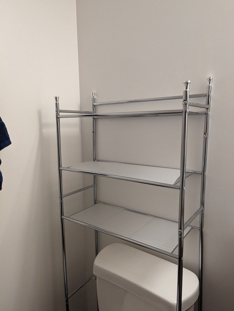 Mainstays 3-Shelf Bathroom over the Toilet Space Saver with Line
