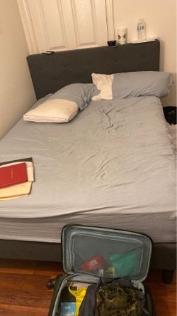 Twin size bed with mattress