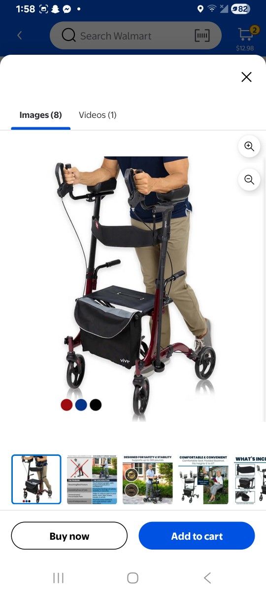 VIVE UPRIGHT WALKER WITH SEAT