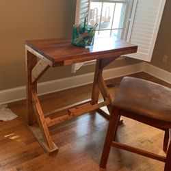 Custom Wooden School Desk Bar Height 