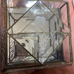 Vintage Brass Mirror Display