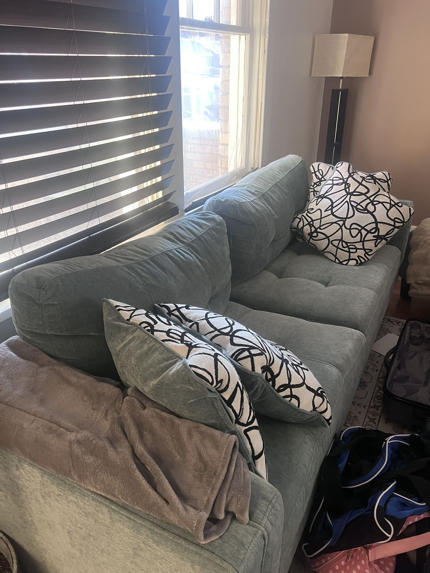 Couch with ottoman