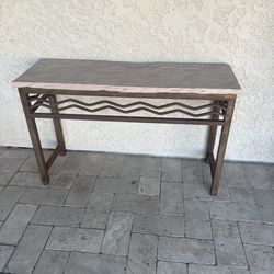 Beautiful outdoor stone topped table