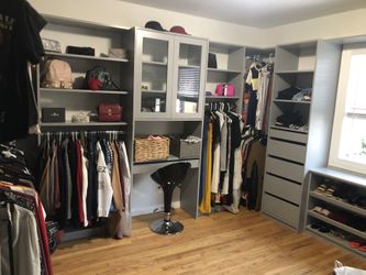 FREE DESIGN AND QUOTE! Before and after walk-in closet