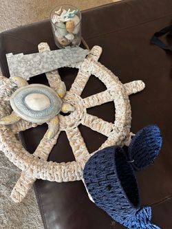Beach themed bathroom decor
