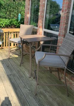 Moving Sale - Outdoor Patio Bar-Height Bistro Set (3 Pieces)