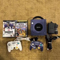 Indigo Nintendo Gamecube (DOL-001) Bundle w/ 2 games