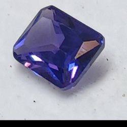 1ctw Purple Tanzanite Emerald Cut Rare Loose Gemstone 