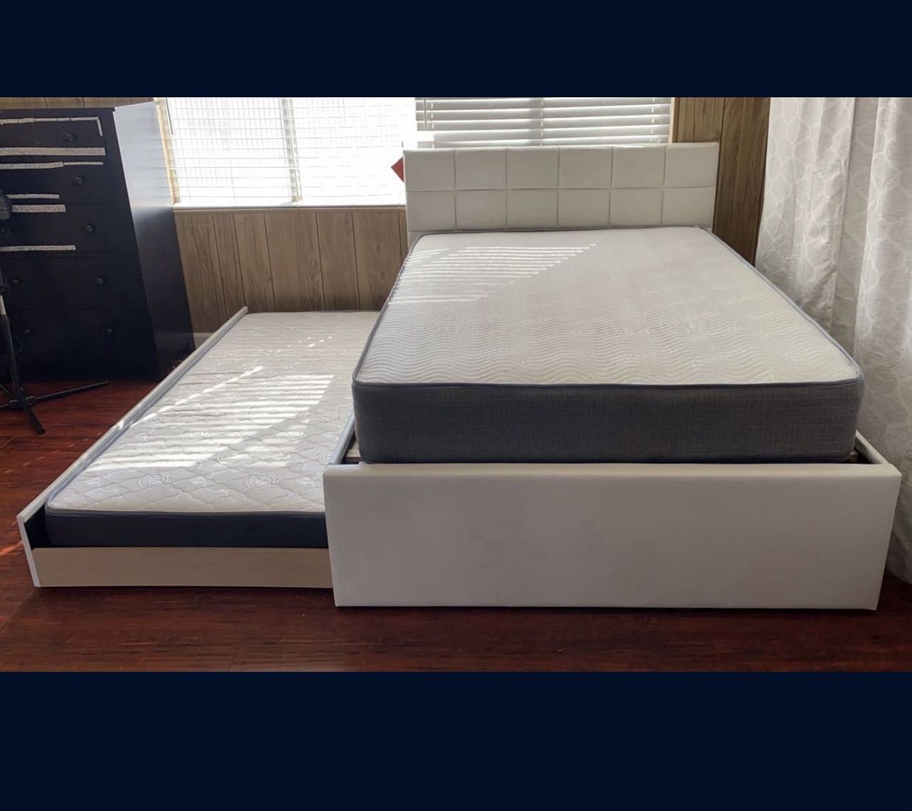 Full With Twin Trundle Bed With 2 Mattress