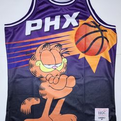 New Phoenix Suns Garfield Basketball Jersey Headgear Classics Mens Size 3XL XXXL