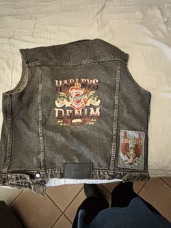 Vintage Harley Davidson Denim Vest