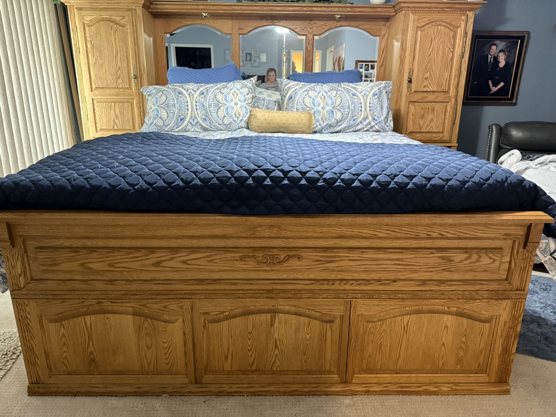 Solid Osk Cal King Storage Bed