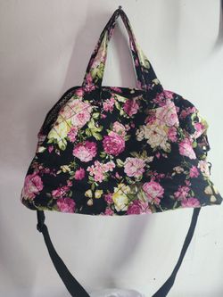 Floral Quilted Weekend Tote Bag