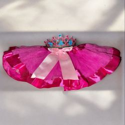 12/18months Trolls princess poppy crown & tutu handmade set for birthday party/photoshoot