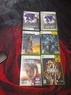 Xbox 360 Game Lot - 6 Games (Sonic, Halo, Tomb Raider