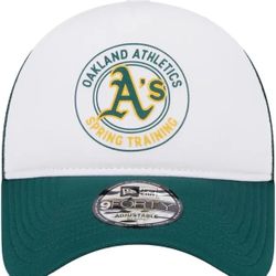 Oakland A’s Spring Training Trucker Hat – 9FORTY Adjustable (Green/White) 