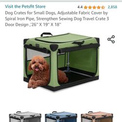 Two Pet Crate Carriers, Small And Medium Cat Dog Kennel Fabric Soft