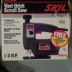 skilsaw vari-orbit scroll saw in box! 