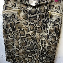Michael Kors Snakeskin Pencil Skirt size 12P