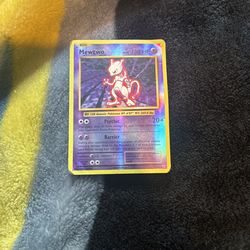 Reverse Holo Mewtwo Card 