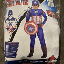 Captain America Costume Child Medium 