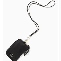 Kate Spade black card case lanyard