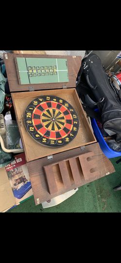 Two piece dart board game solid wood