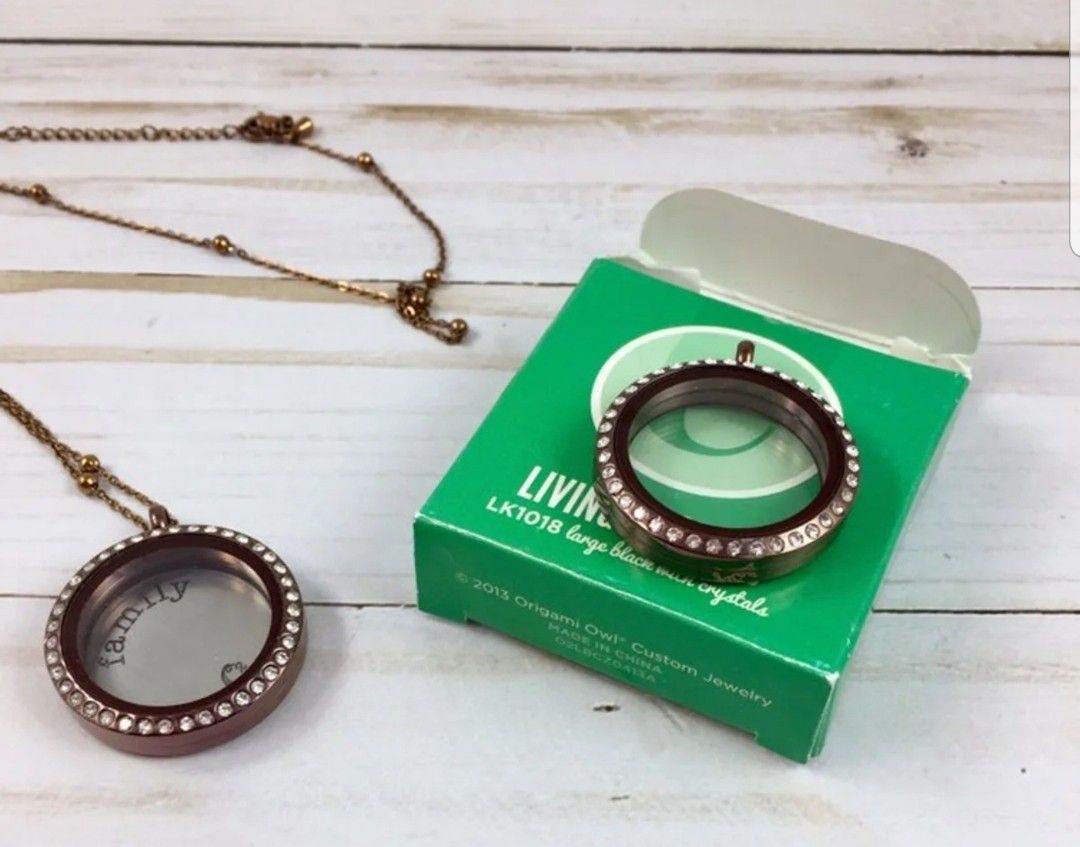 Origami Owl chocolate Locket(with Swarovski crystals)
