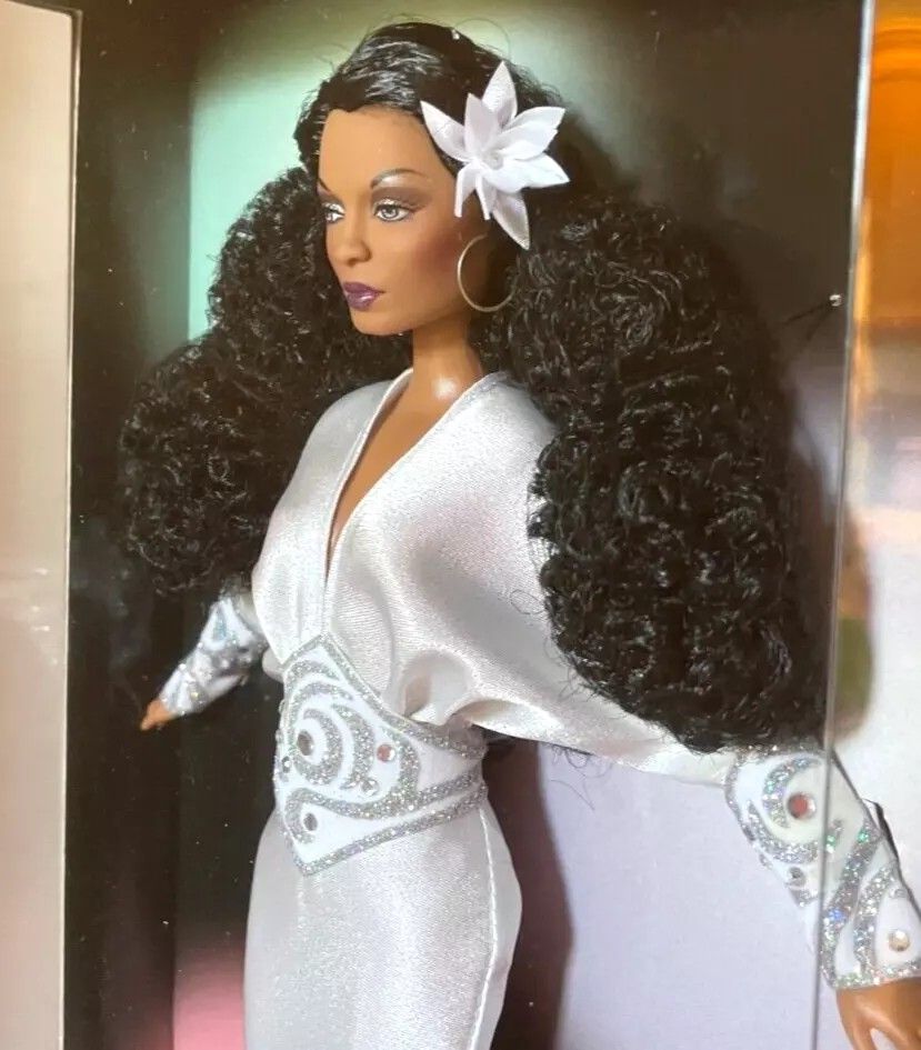 2003 Diana Ross Barbie Doll Limited Edition Wearing Bob Mackie 1970's Gown  New NRFB  Located In Palm Springs CA 