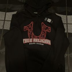 black true religion hoodie