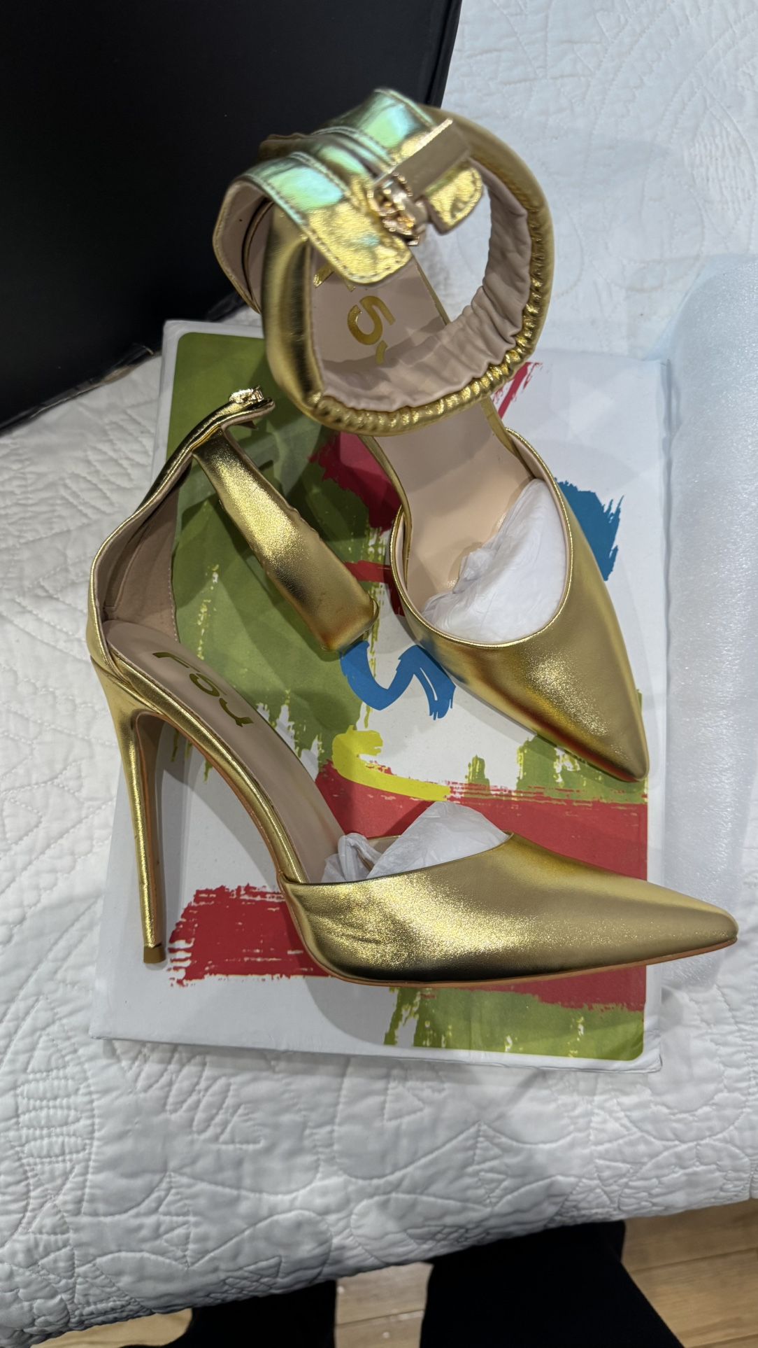 Gold heels
