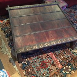 Vintage Indian Ox Cart Coffee Table