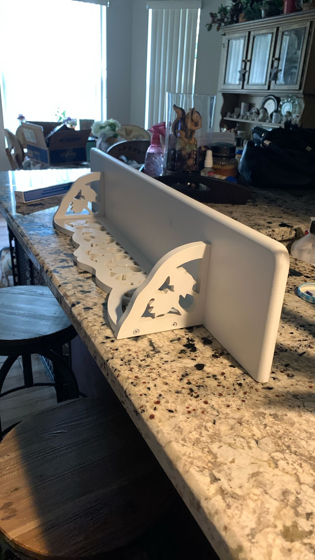 Beautiful White Country Wall Shelf $20