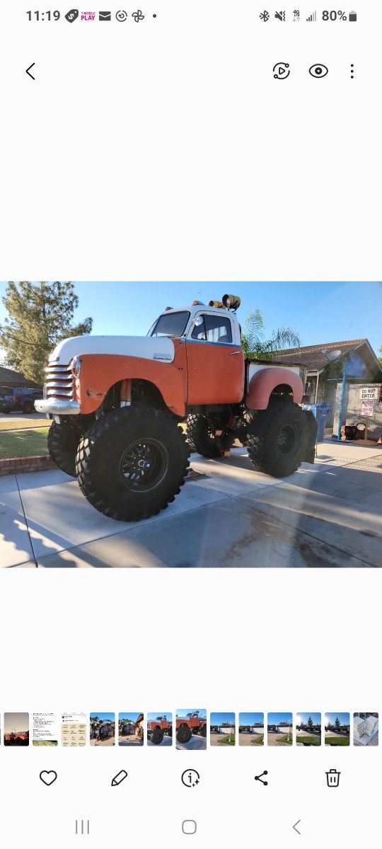 1951 Chevy Monster Truck 1951 Chevy Chevrolet Rat Rod Runs Drives Street Legal