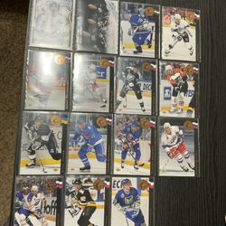 15 Upper Deck 1992 Hockey Insert Cards Many Rookies, Gretzky