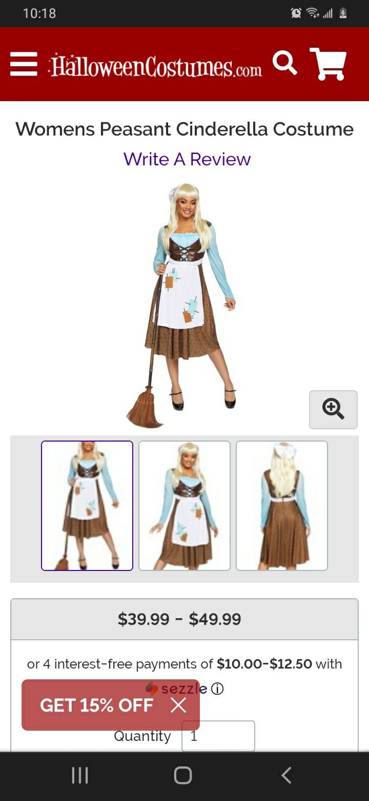 adult peasant cinderella costume