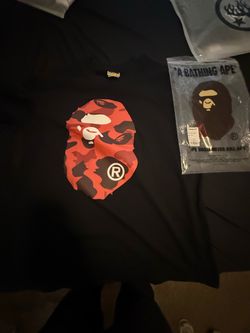 Black red bape shirt