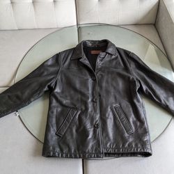 Brooks Brothers black leather jacket mens size M (cash only)
