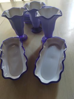 A Brand New 12 PC Set For Ice Cream And Cake Or Banana Split