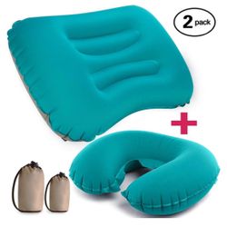 Camping Pillow Inflatable Travel with Neck Pillow U-Shaped