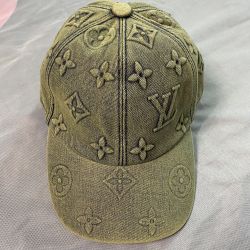 All Over Embossed Denim Baseball Cap 