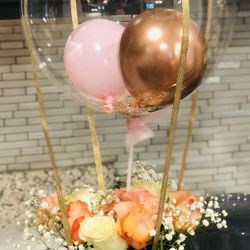 Balloons Flowers Gift Or  Center Pieces